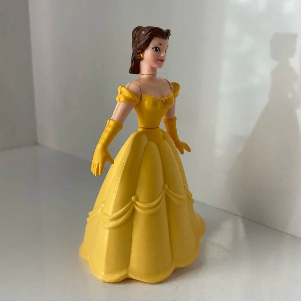 EUC Vintage Beauty & The Beast 3 pc set: bowl, cup, Belle figure, 1990's